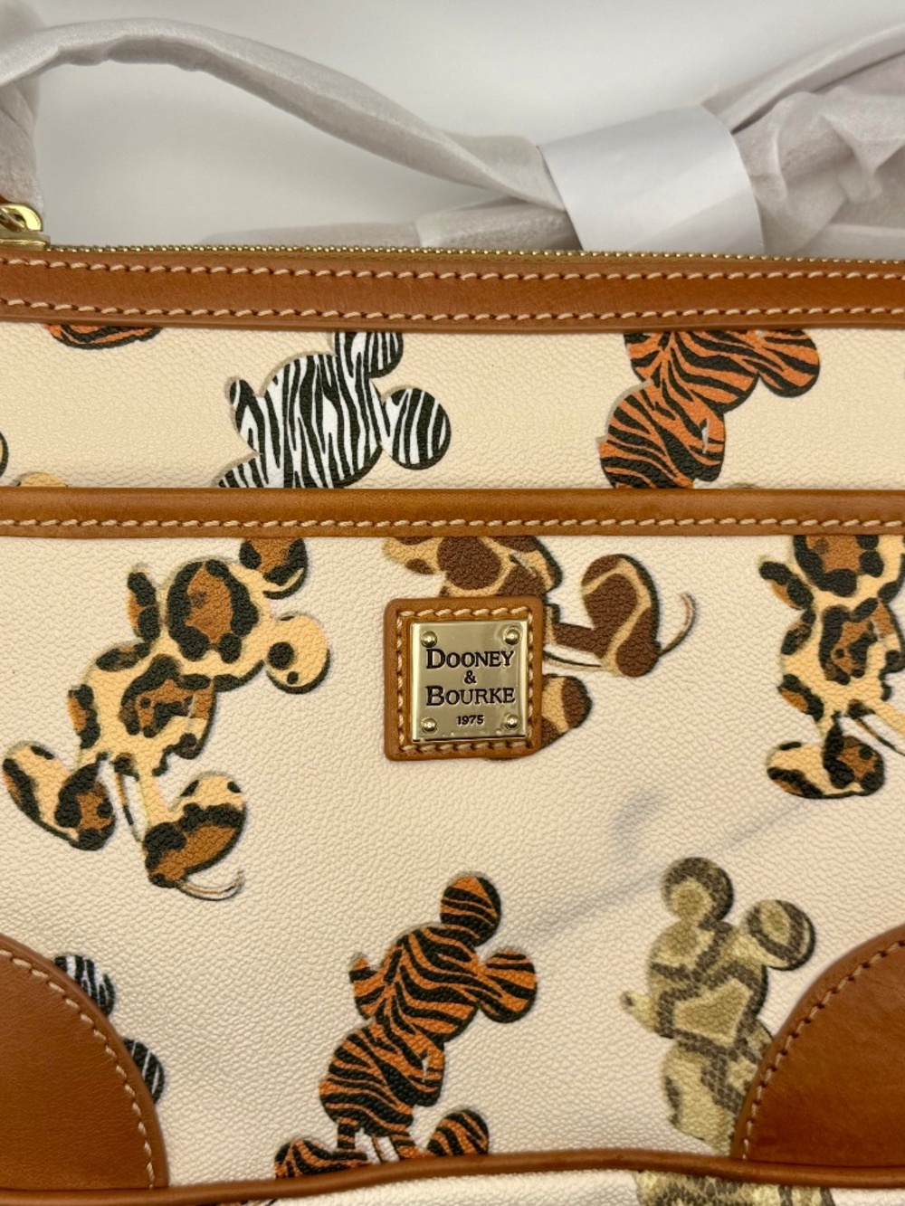 "NWT Dooney & Bourke Mickey Mouse Animal Print Crossbody Limited Release " - Picture 1 of 4